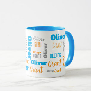 Mug personnalisé avec nuage de mots Oliver Grant S