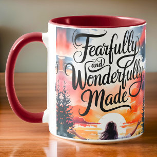 Mug Personnalisé Avec Peur Merveilleusement Fait Femme