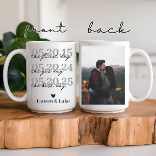 Mug personnalisé avec photo et date du couple de j