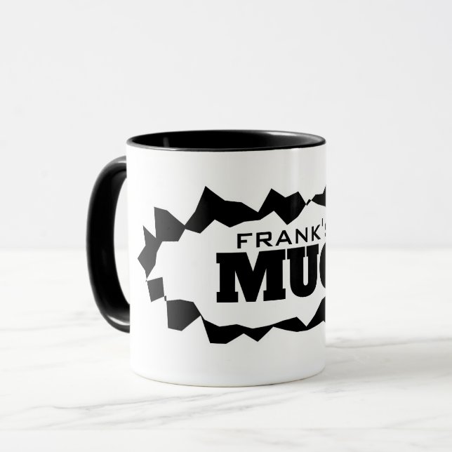 Mug personnalisé avec trou déchiré drôle (Devant gauche)