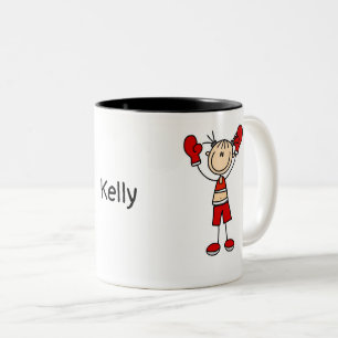 Mug personnalisé avec une femme en stick figure bo