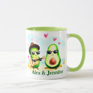 Mug Personnalisé Avocado Couple Names
