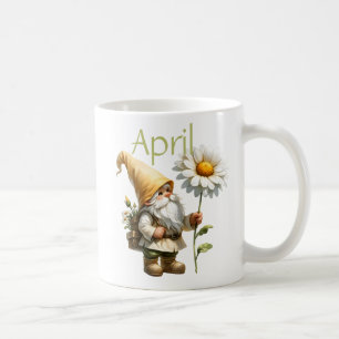 Mug Personnalisé Avril Mois de naissance Jardin Gnome