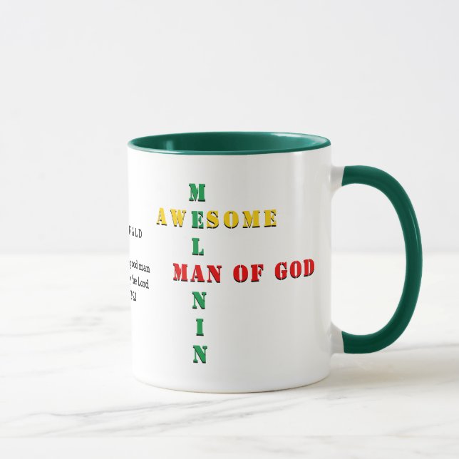 Mug Personnalisé Awesome Melanin HOMME DE DIEU (Droite)