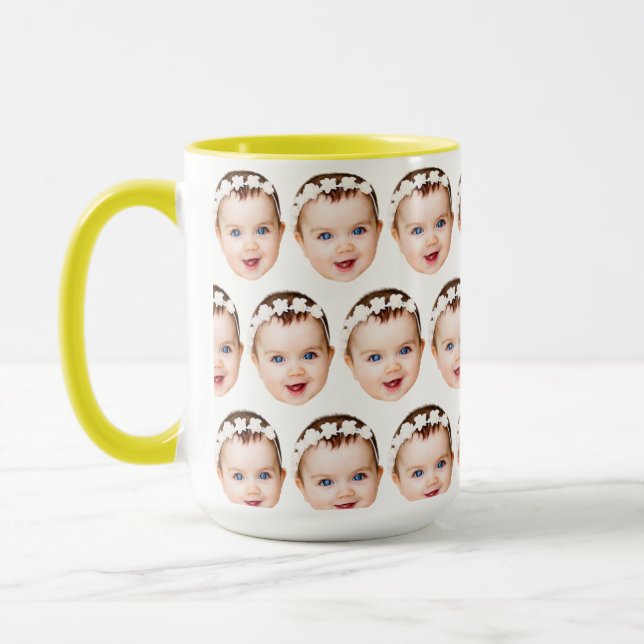 Mug Personnalisé Baby Face Fête des pères Drôle Ide ca (Gauche)