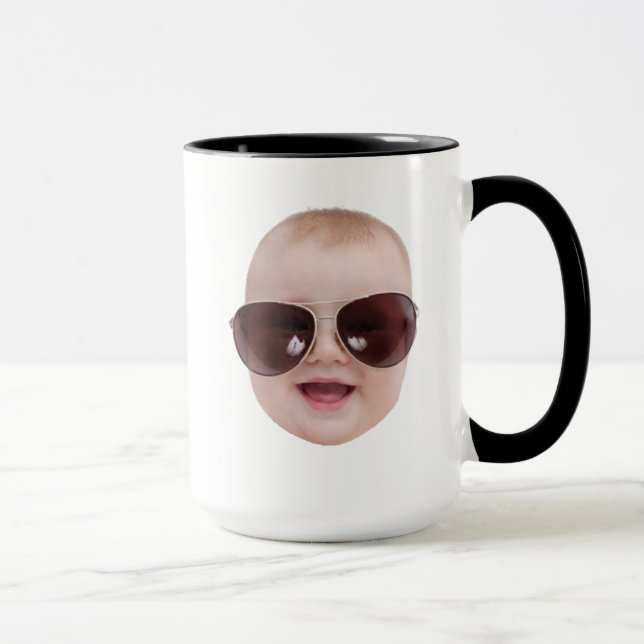 Mug Personnalisé Baby Face Grand-père Cadeau Papa Cade (Droite)