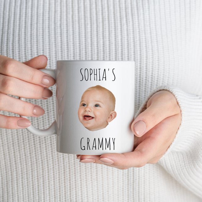 Mug Personnalisé Baby Face Photo Grammy fête d'anniver (Créateur téléchargé)