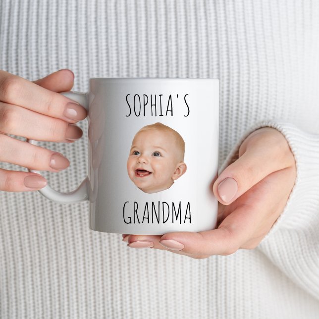 Mug Personnalisé Baby Face Photo Grand-mère Cadeau d'a (Créateur téléchargé)