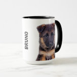 Mug personnalisé berger allemand<br><div class="desc">Mug personnalisé pour votre berger allemand. Customisez avec l’image et le nom de votre chien; les polices et les couleurs peuvent également être modifiées.</div>