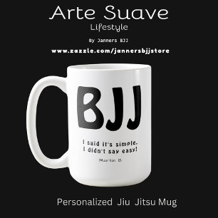 Mug Personnalisé BJJ Simple Pas Facile Jiu Jitsu