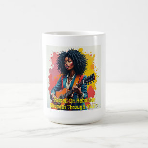Mug Personnalisé Black Woman Guitarist Art Inspiration