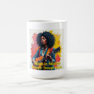 Mug Personnalisé Black Woman Guitarist Art Inspiration