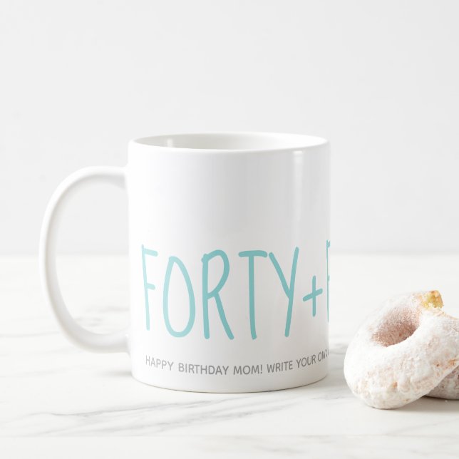 Mug Personnalisé Blue 40 Fabuleux cadeau de 40e annive (Avec donut)