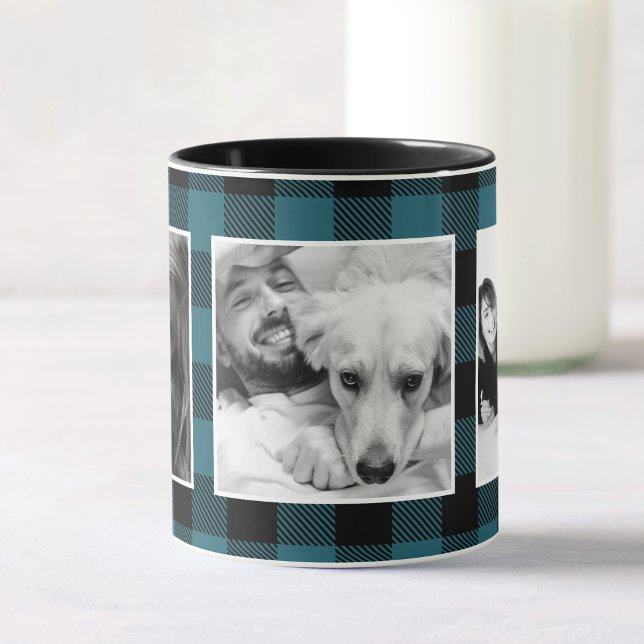 Mug Personnalisé Blue Family Enfant Photo Buffalo Plai (Créateur téléchargé)