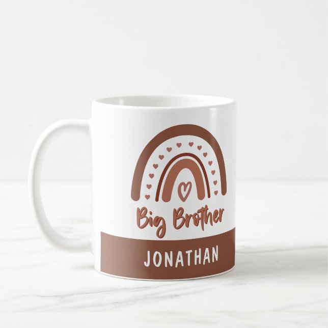 Mug Personnalisé Boho Big Brother Rainbow Matching Sib (Gauche)