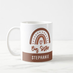 Mug Personnalisé Boho Big Sister Rainbow Matching Sibl