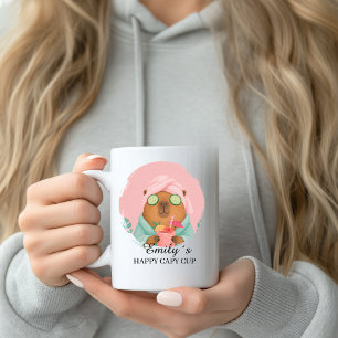 Mug Personnalisé Capybara Bien-être avec Nom