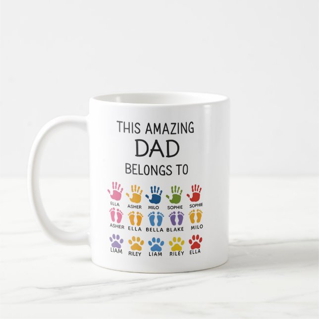 Mug Personnalisé Ce Papa Incroyable Appartient À | Sur (Gauche)