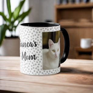 Mug Personnalisé Chat Maman Empreinte de patte Photo M