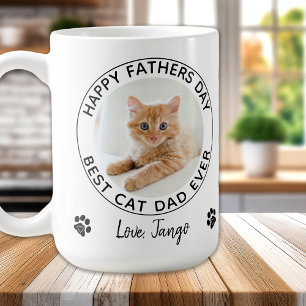 Mug Personnalisé Chat Papa Pet Photo Happy Fête des pè