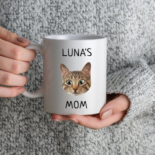 Mug Personnalisé Chat Visage Nom Photo Chat Maman Papa