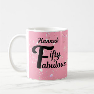 Mug Personnalisé Cinquante et fabuleux Joyeux 50e anni