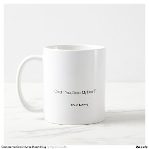 Mug Personnalisé Cœur Crédit Cadeau Comptable