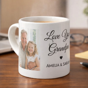 Mug Personnalisé Collage de Photos "Je t'aime Papi