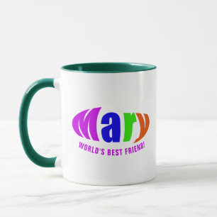 Mug Personnalisé Coloré Nom "Marie", Magenta