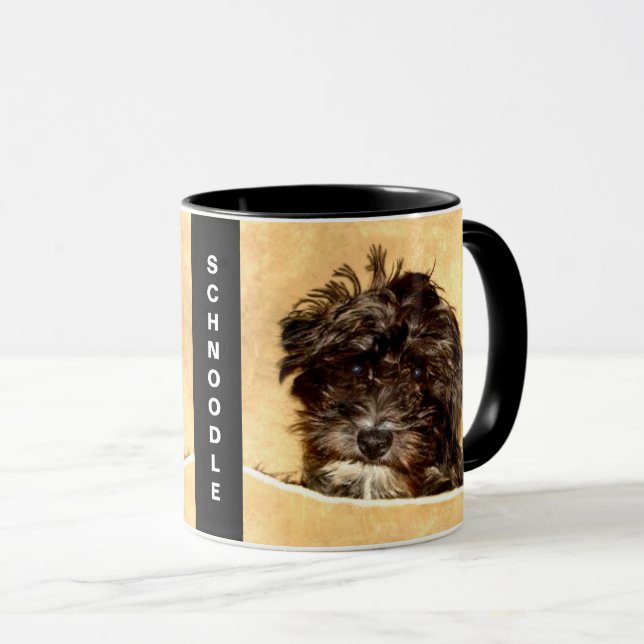 Mug personnalisé Combo Chien Schnoodle (Devant droit)