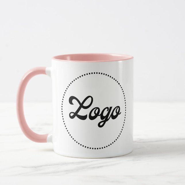 Mug personnalisé Combo Logo Rose promotionnel (Gauche)