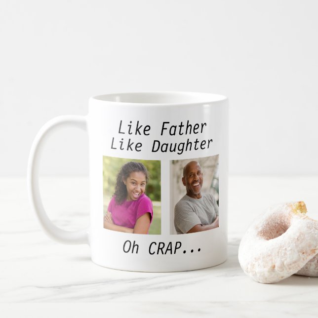 Mug Personnalisé comme père Comme fille/fils avec phot (Avec donut)