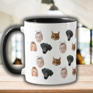 Mug Personnalisé Couette Famille Face 4 Photos