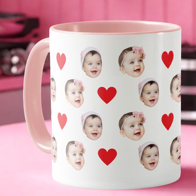 Mug Personnalisé Cute Baby Face 2 Photos (Créateur téléchargé)