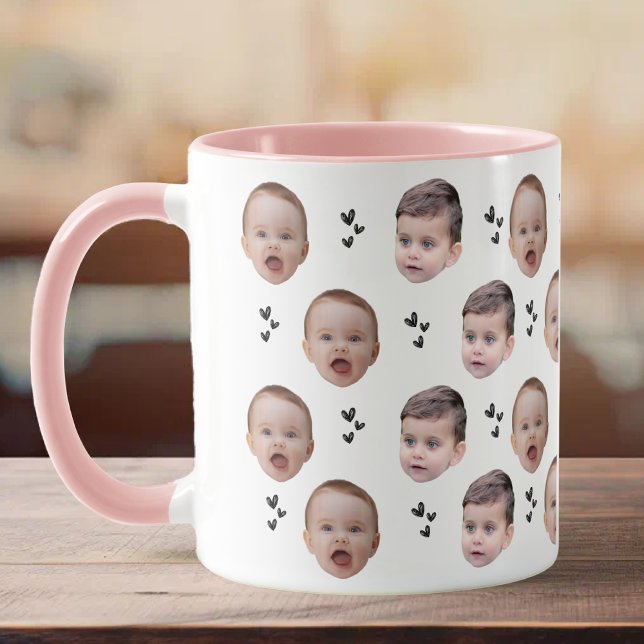 Mug Personnalisé Cute Baby Face 2 Photos (Créateur téléchargé)