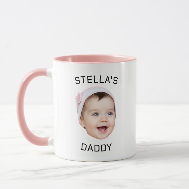 Mug Personnalisé Cute Baby Face Photo Papa Cadeau (Gauche)