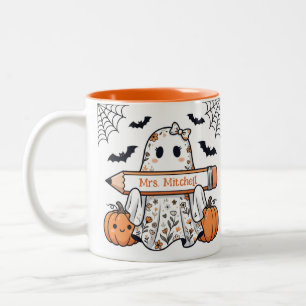 Mug personnalisé de professeur fantôme mignon d'Ha