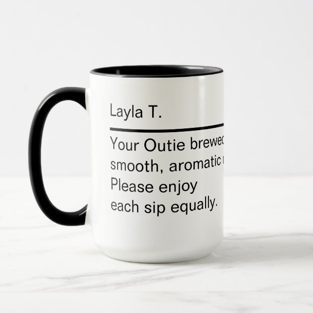Mug personnalisé Définition de nom personnalisé  (Gauche)