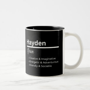 Mug Personnalisé Définition du Nom de Garçon Hayde