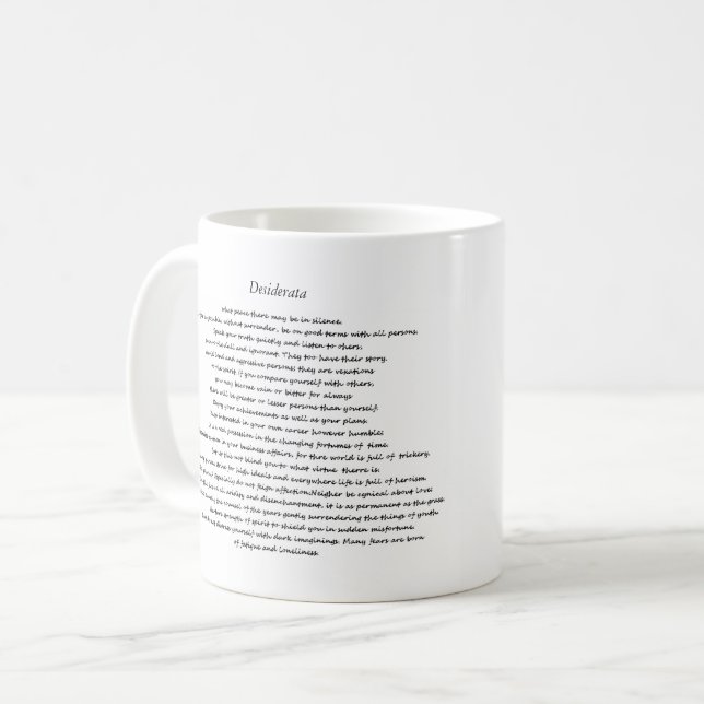 MUG PERSONNALISÉ DESIDERATA (Devant gauche)