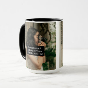 Mug Personnalisé Deux Photos Artwork Slogan Combo 15 o