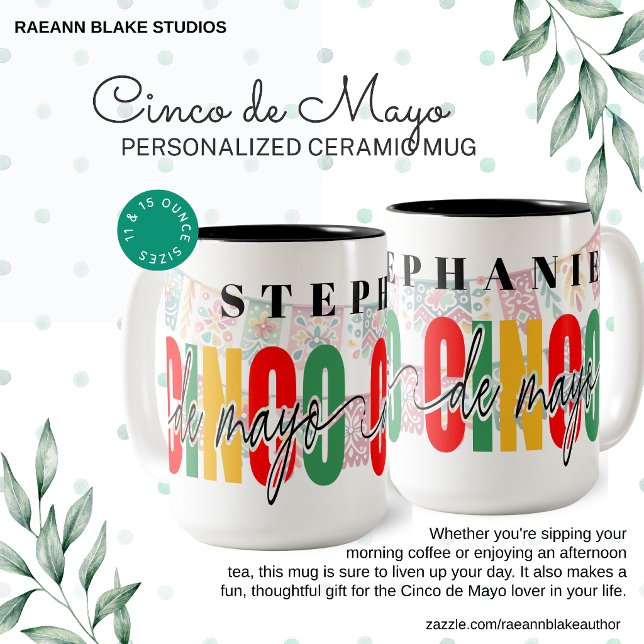 Mug personnalisé deux tons pour le Cinco de Mayo (Créateur téléchargé)