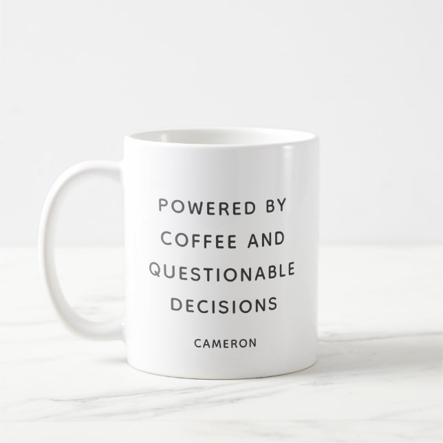 Mug Personnalisé Drôle Citation Café Lover Sarcastique (Gauche)