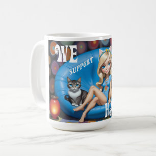 Mug Personnalisé Drôle Enfant Chat Dames KAMALA 2024