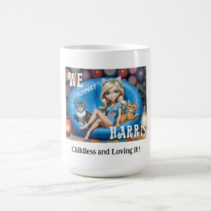 Mug Personnalisé Drôle Enfant Chat Dames KAMALA 2024