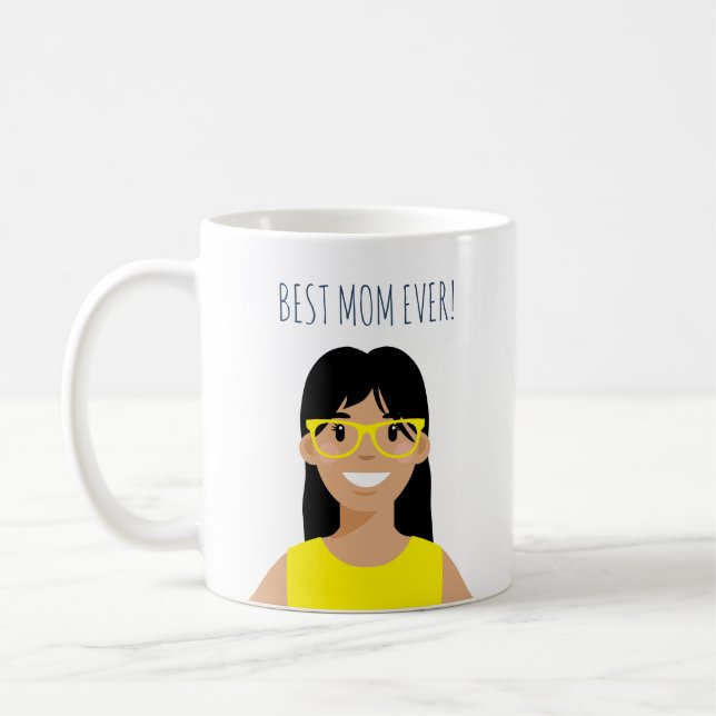 Mug Personnalisé éditable meilleure maman jamais (Gauche)