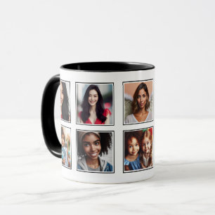 Mug Personnalisé Élégant Famille Amis Photo Collage no