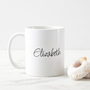 Mug Personnalisé Élégant Votre Nom Ici Modèle