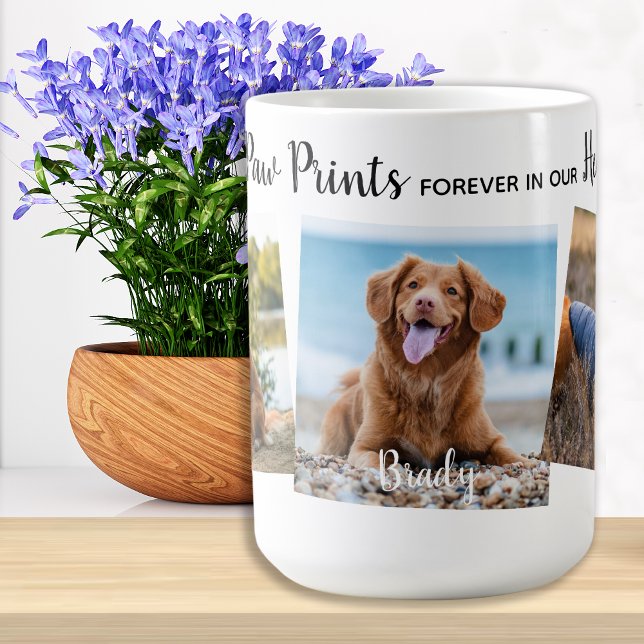 Mug Personnalisé Empreintes de pattes Coeurs Chien Pet (Créateur téléchargé)