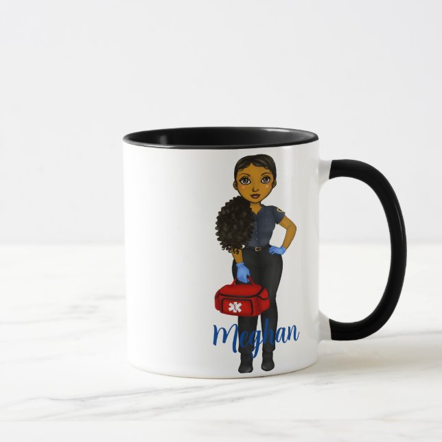 Mug Personnalisé EMT Fuel Chic Hispanic Woman Café (Droite)